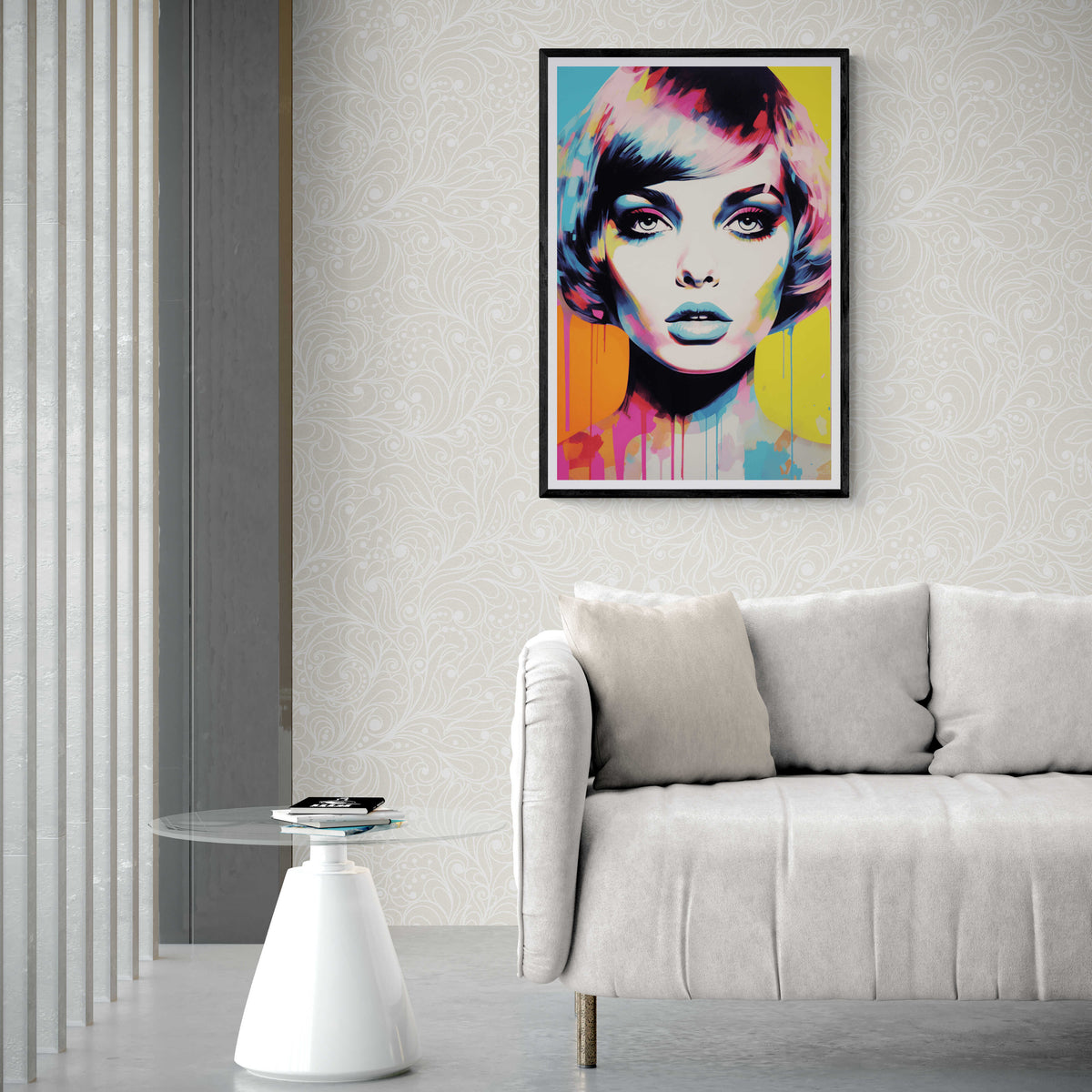 Pop Art Años 70 en un interior