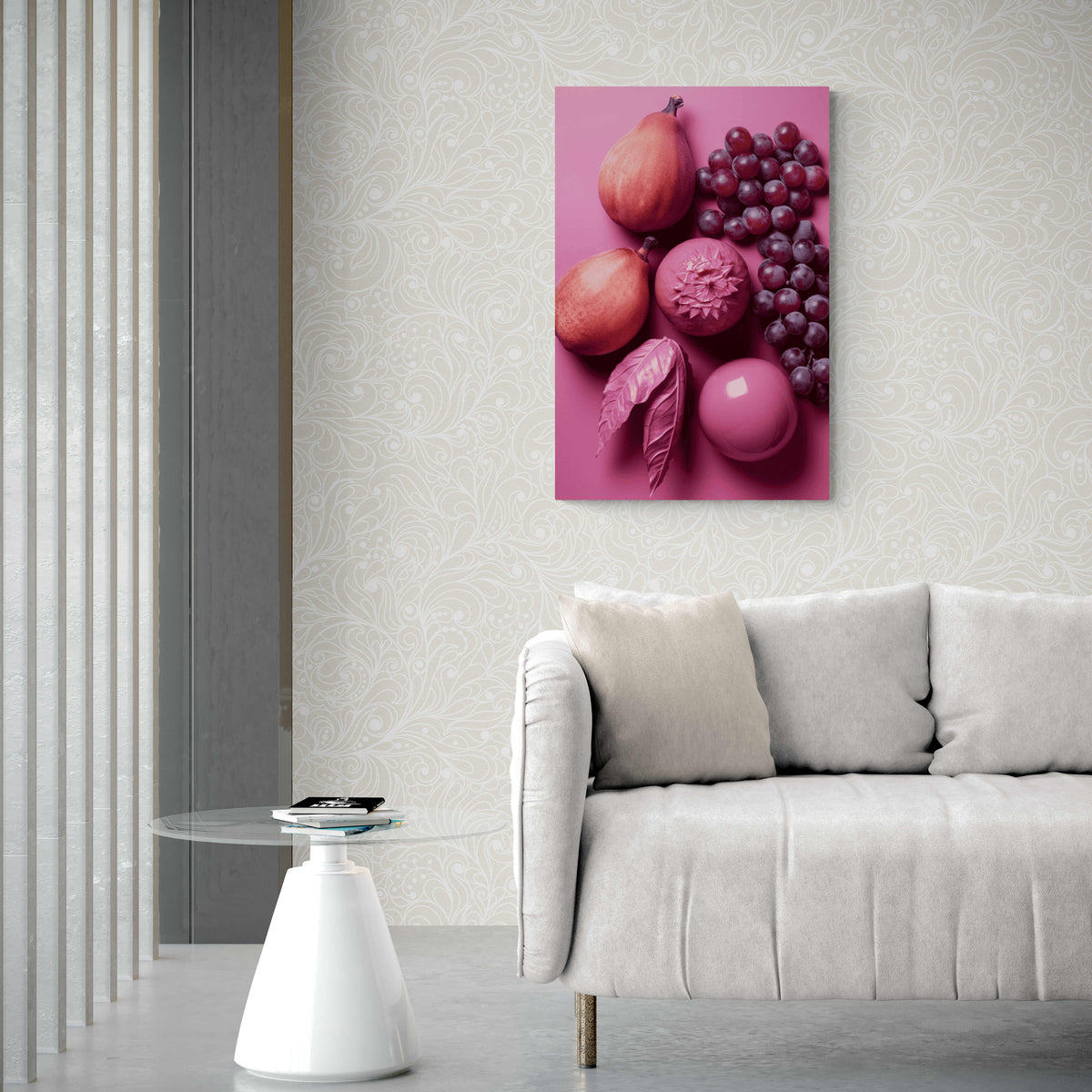 Fruta Rosa en un interior
