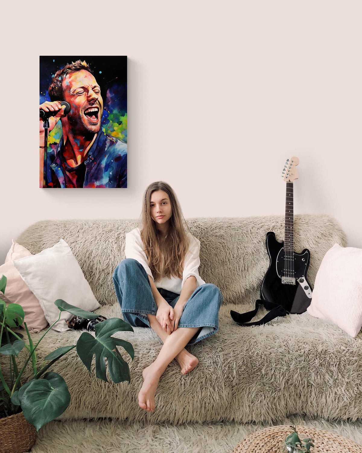 Chris Martin Coldplay in interieur