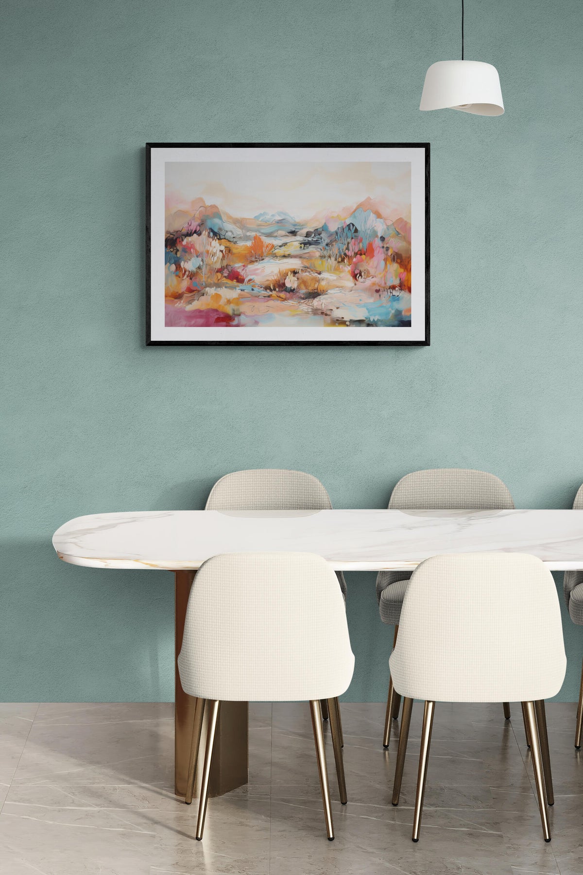Kleurrijk Landschap in interieur