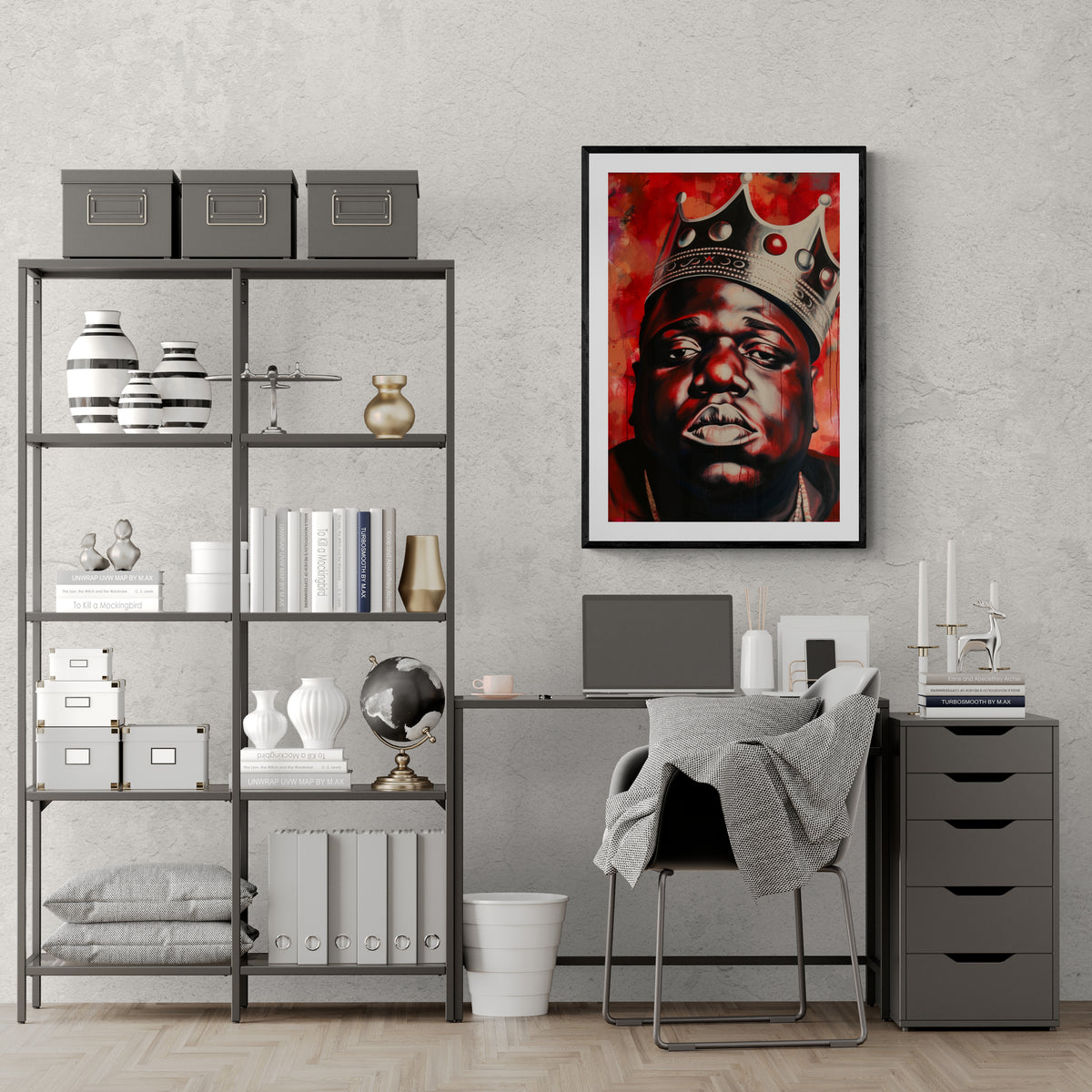 Biggie Smalls The Notorious B.I.G. en un interior