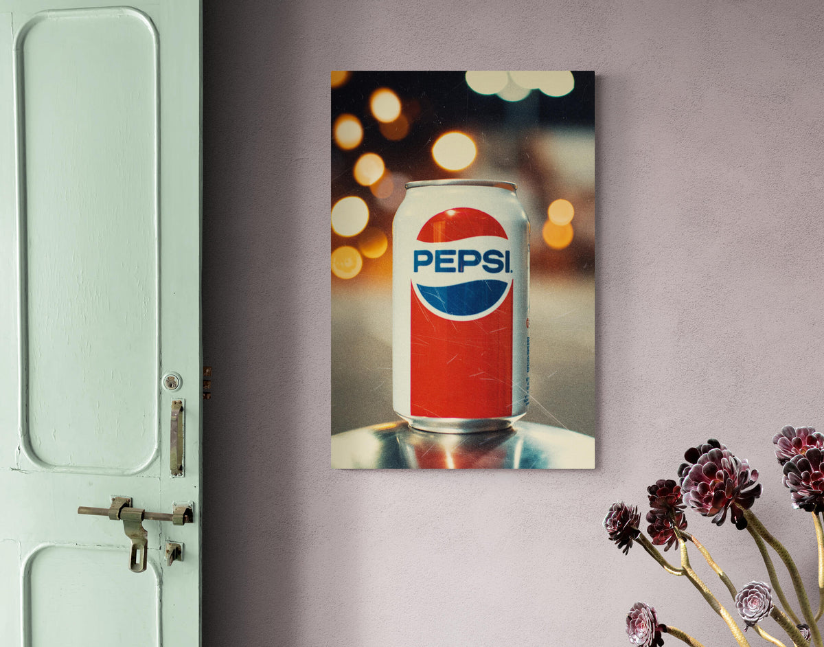 Canette Pepsi dans un intérieur