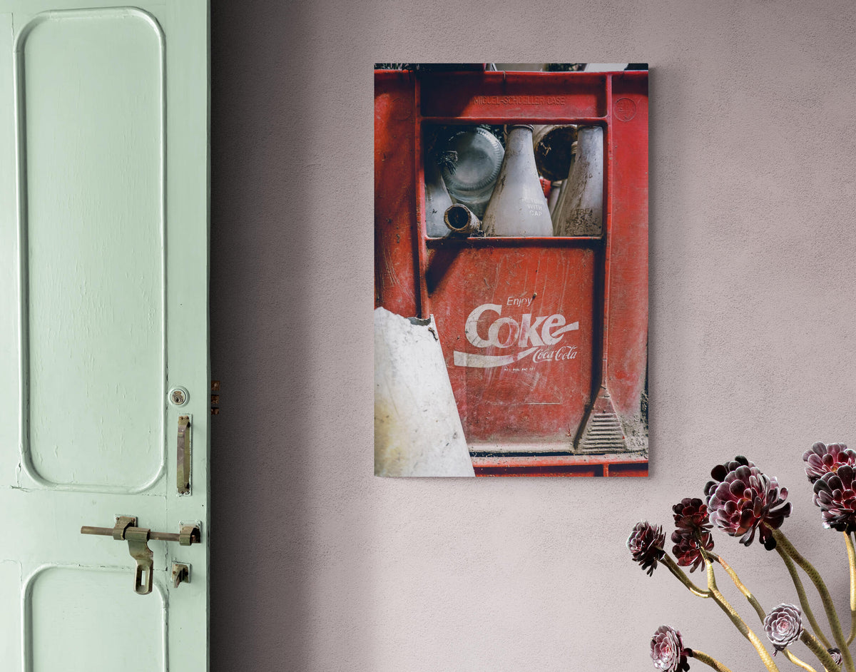 Botella Coca Cola Vintage en un interior