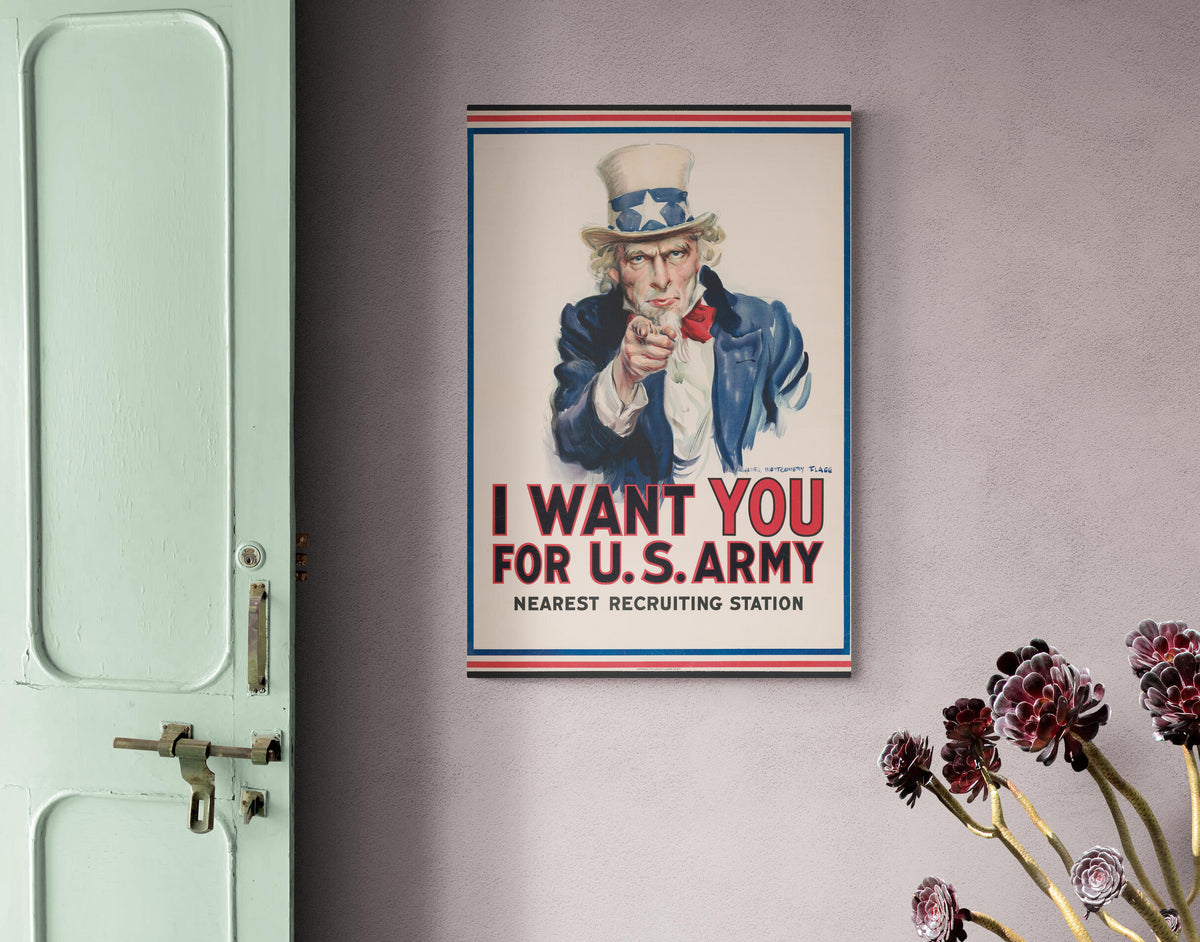 Uncle Sam "I Want You" en un interior