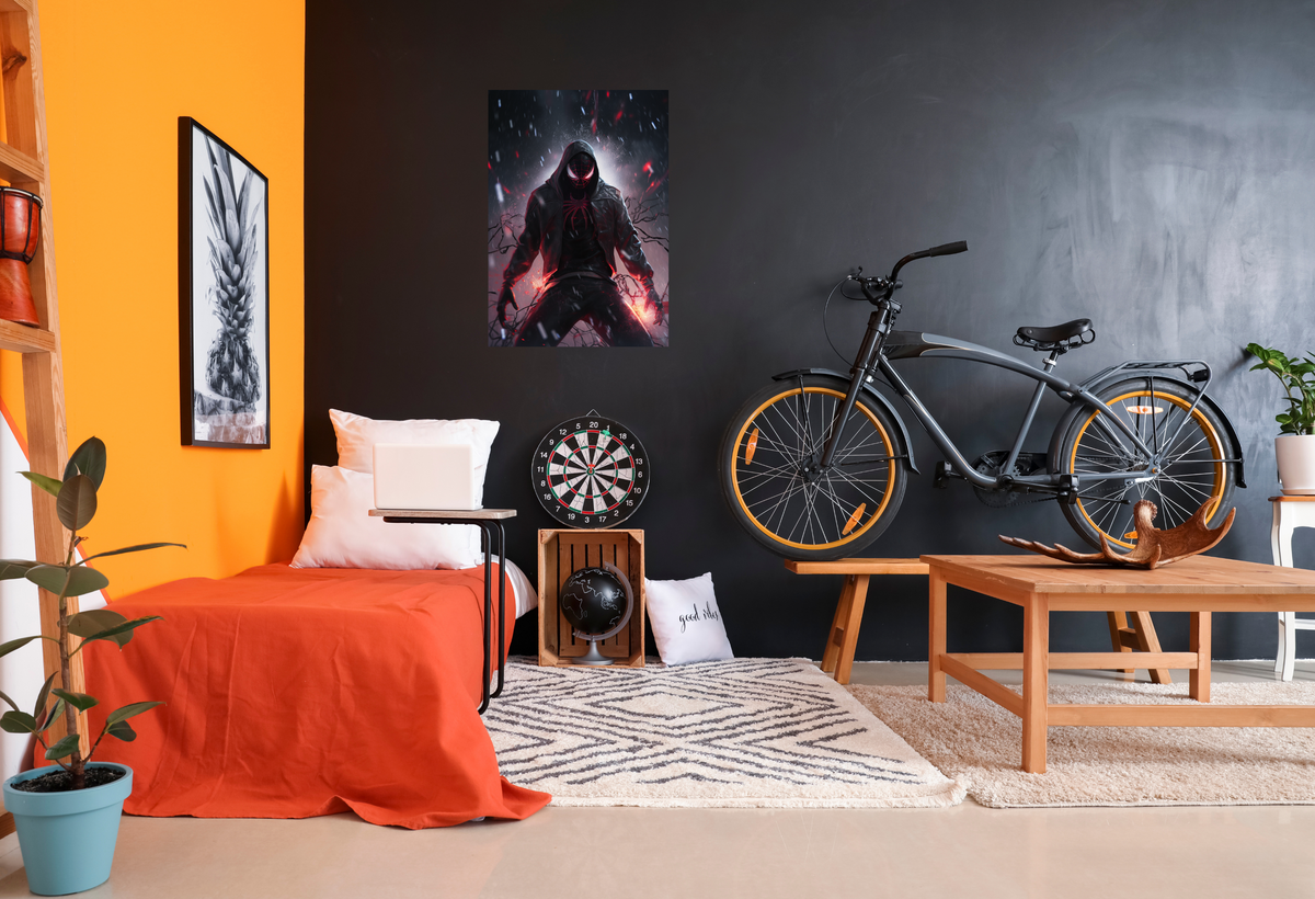 Miles Morales en un interior
