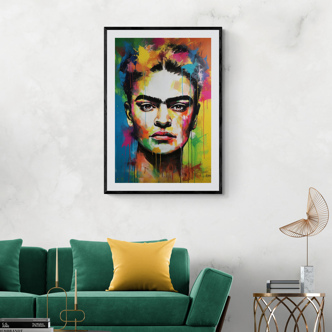 Frida Kahlo Farbporträt