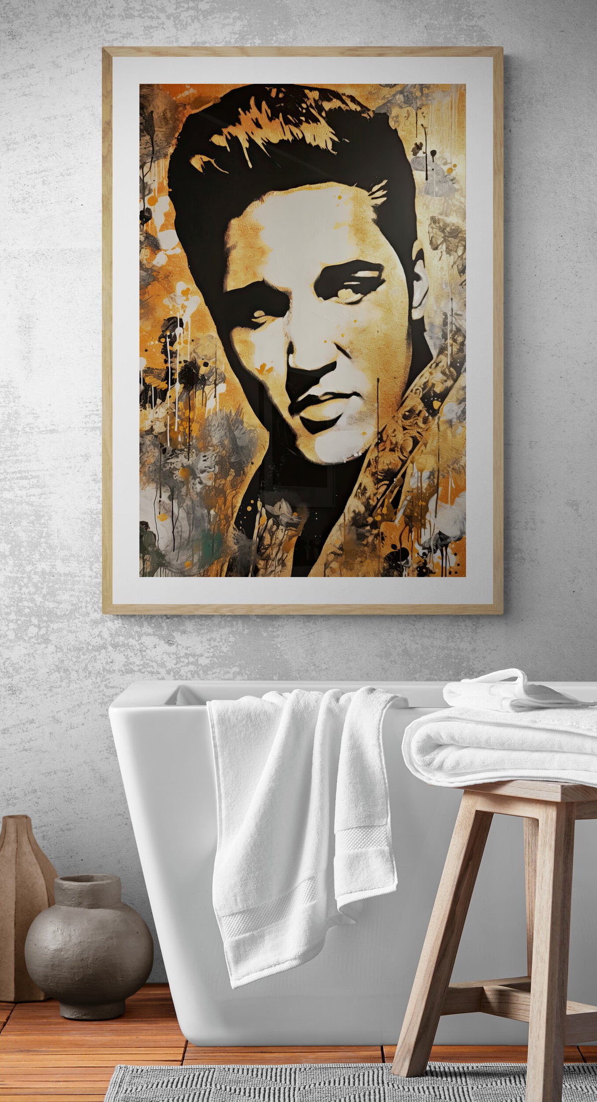 Elvis Presley Goud dans un intérieur