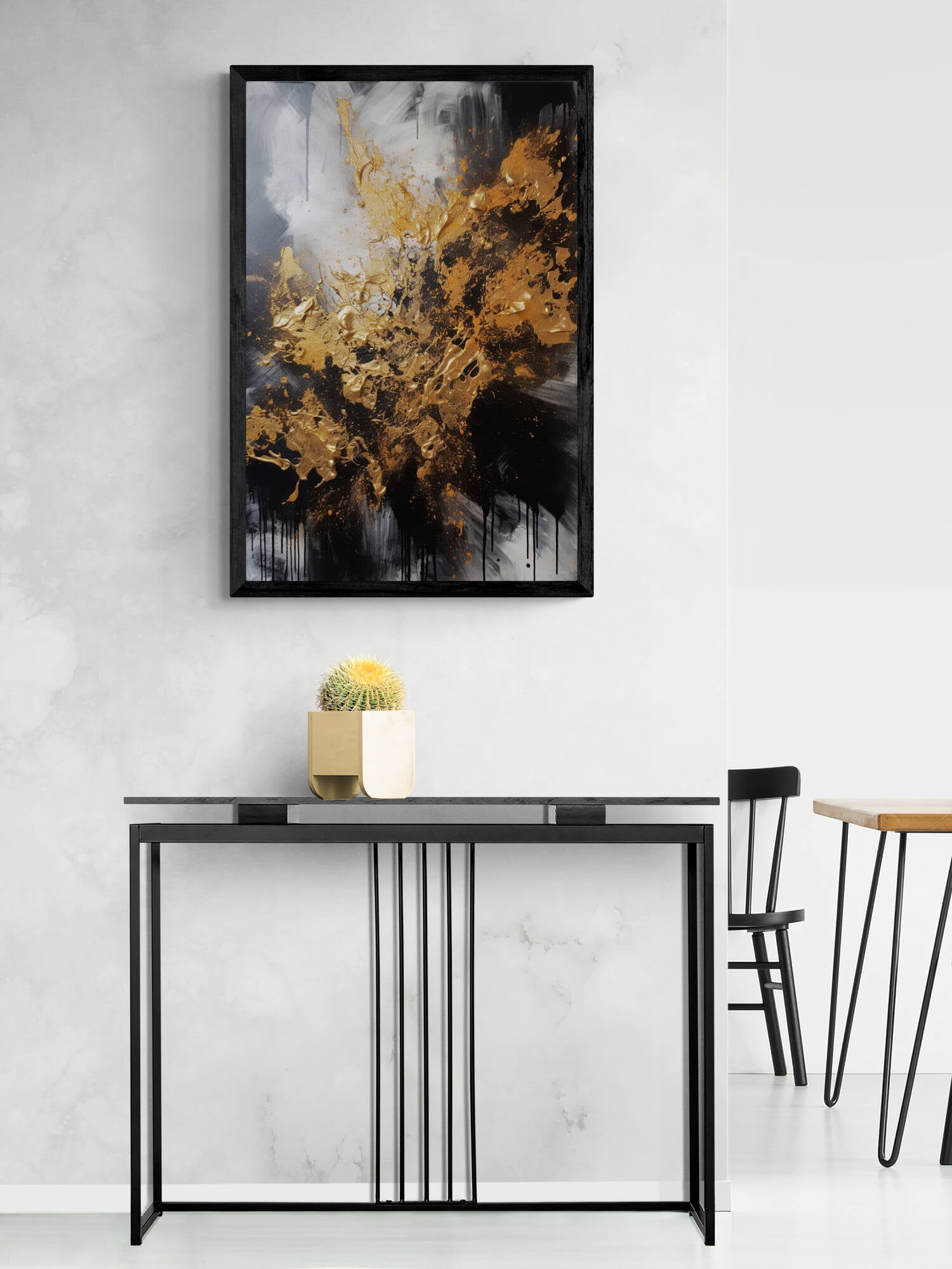 Goud Zilver Abstract