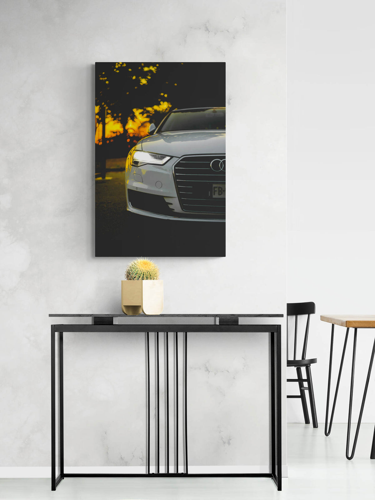 Affiche Auto Audi dans un intérieur