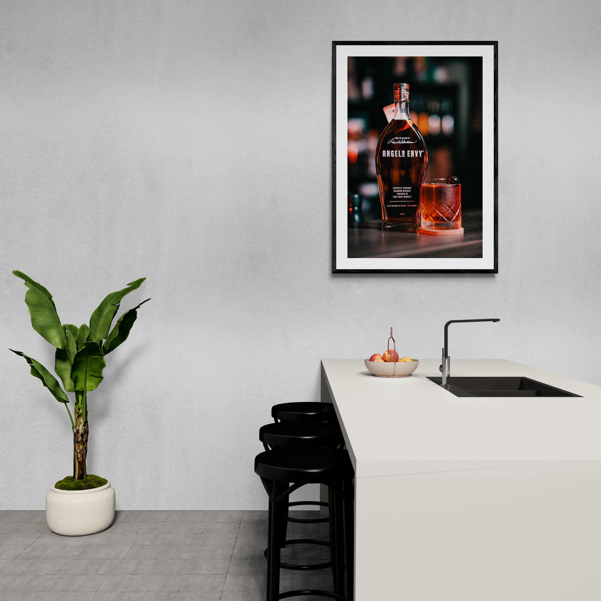 Whisky Angels Envy en un interior