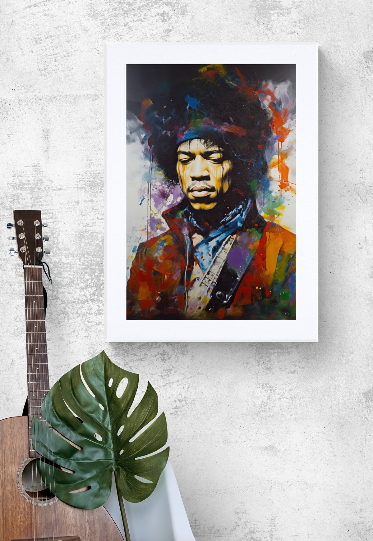 Jimi Hendrix dans un intérieur