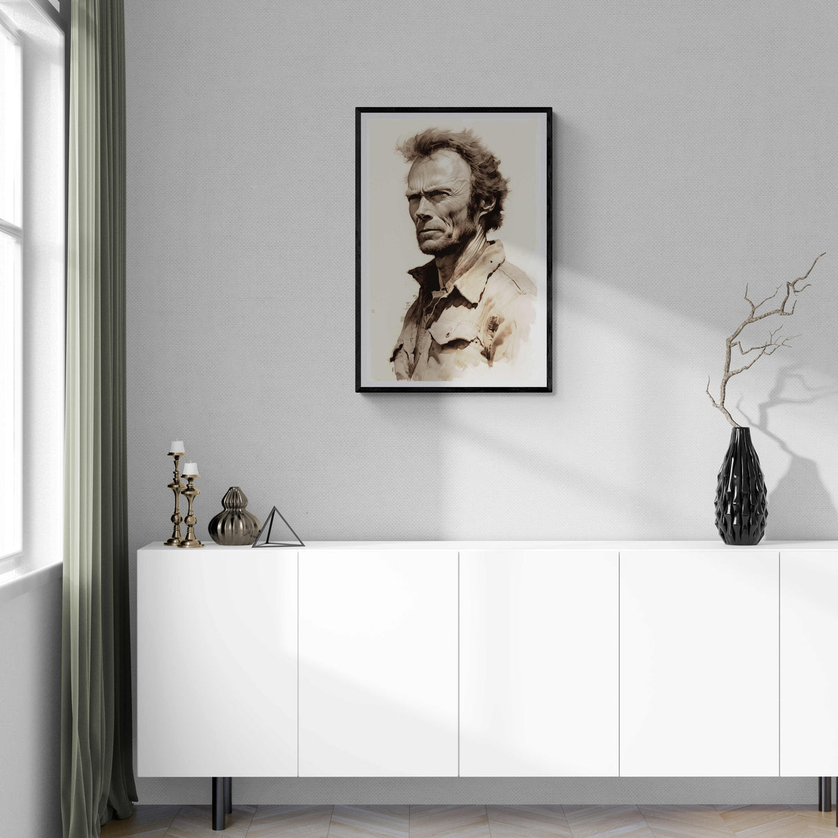 Clint Eastwood en un interior