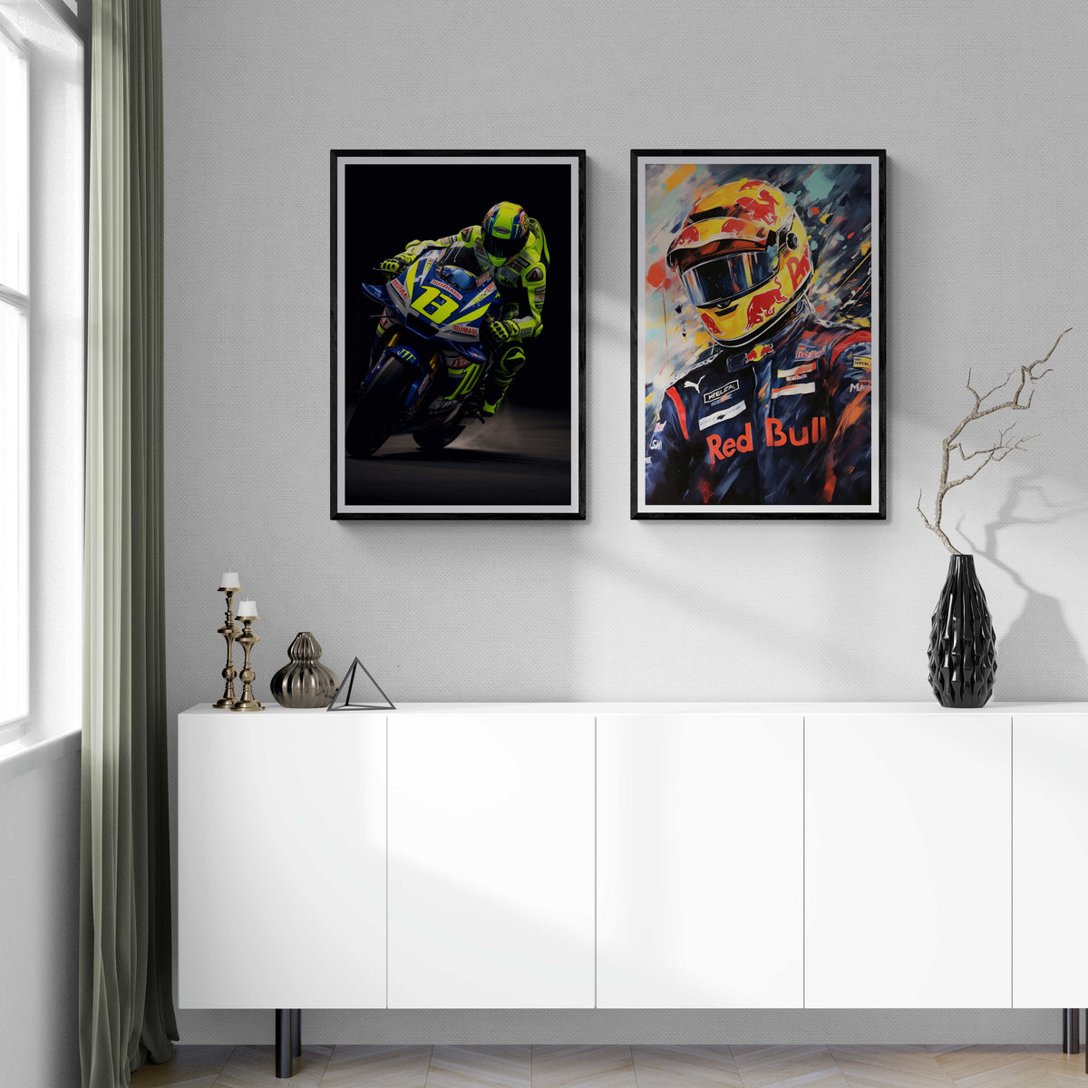 Max Verstappen Abstracto en un interior