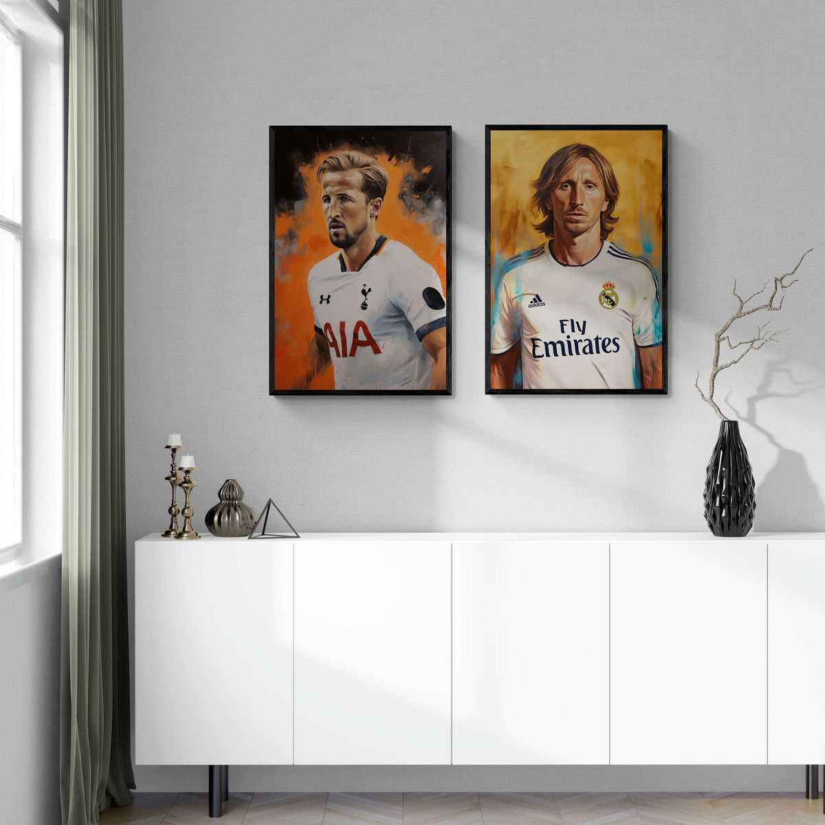 Harry Kane Abstracto en un interior