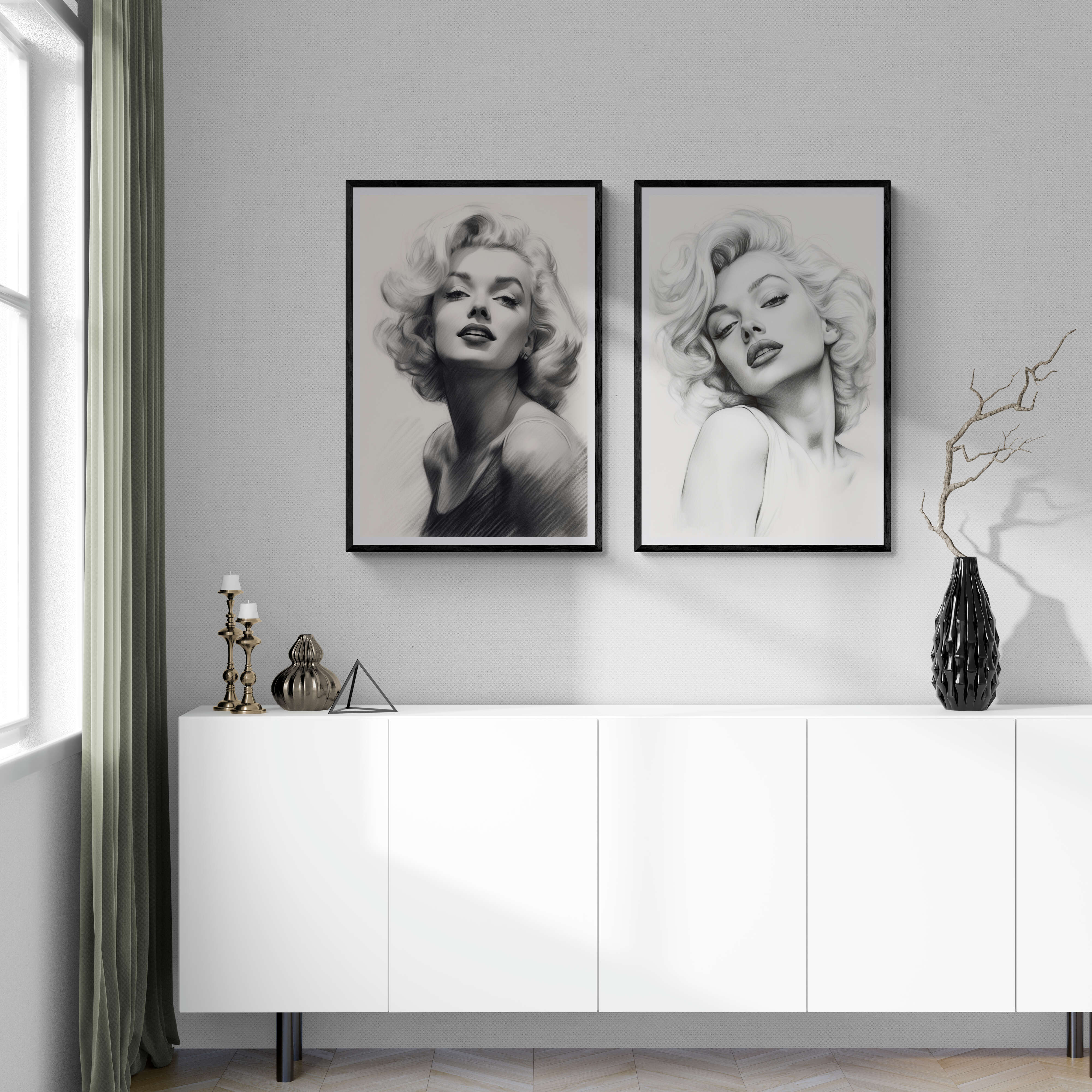 Marilyn Monroe Black White