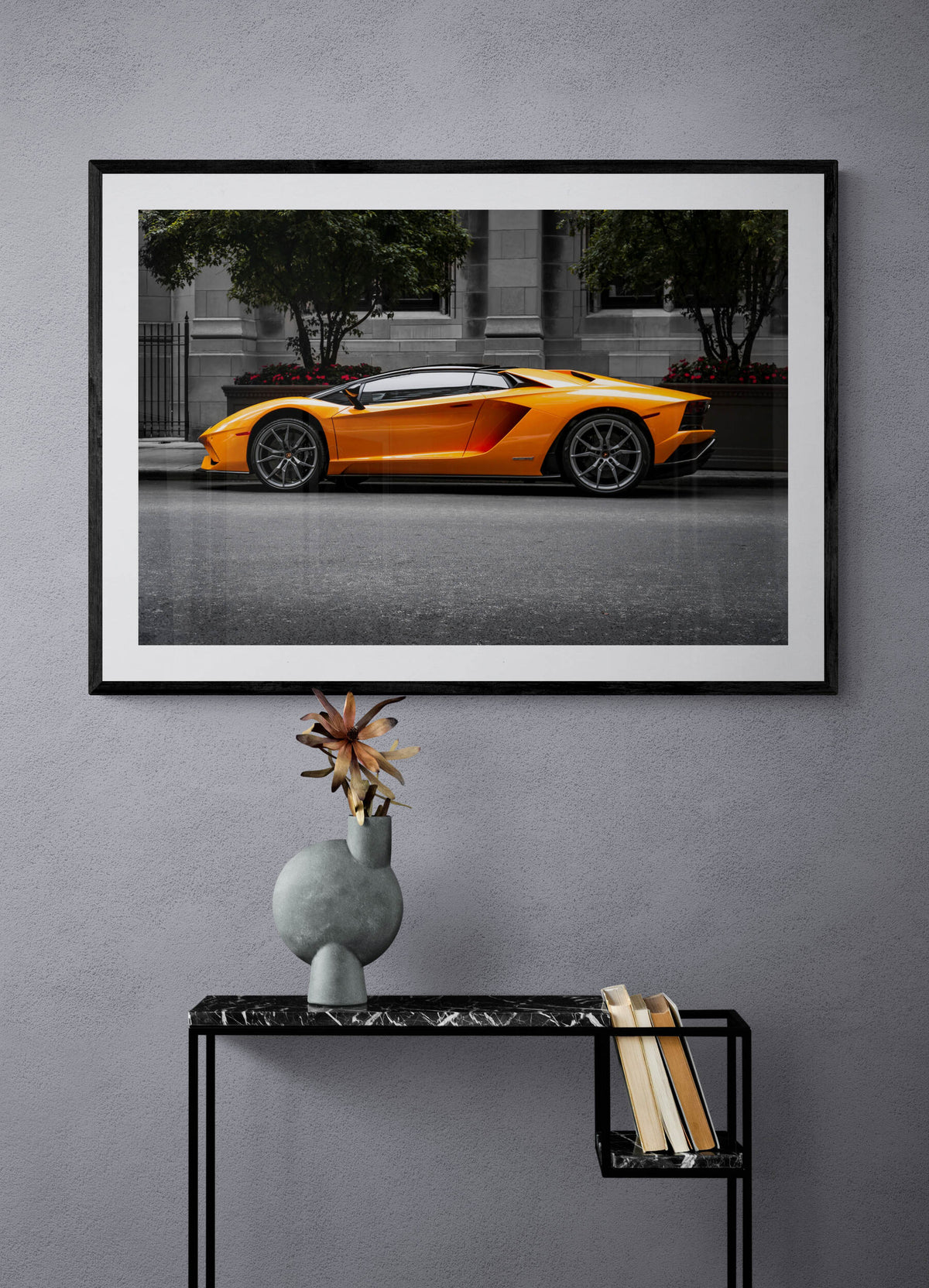 Póster Coche Lamborghini en un interior