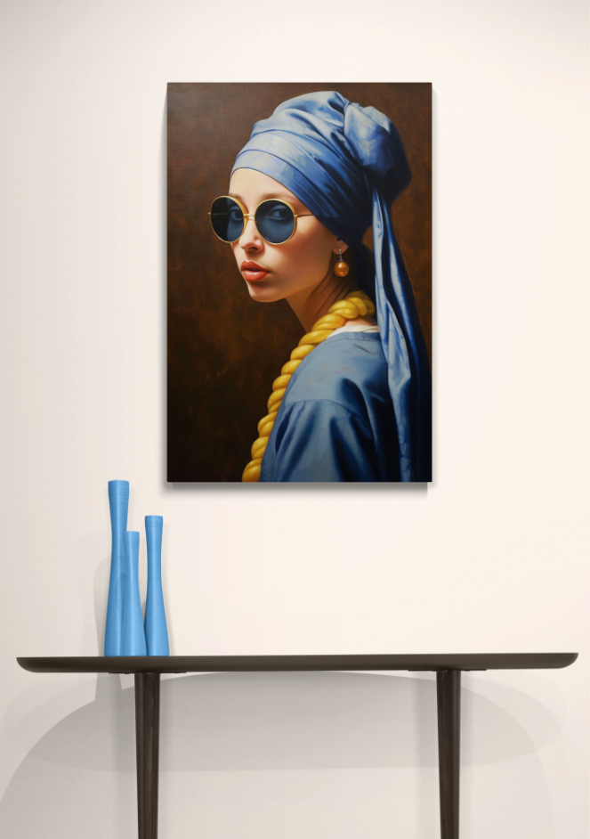 Meisje met de Parel Modern en un interior