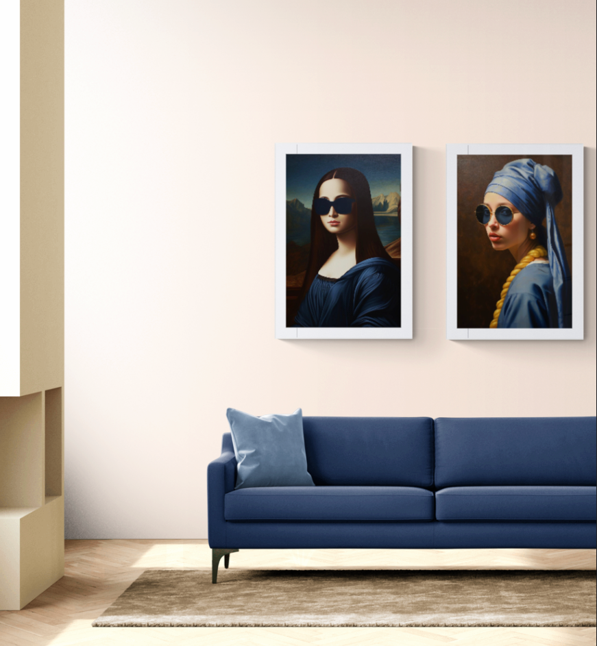 Mona Lisa Zonnenbril en un interior