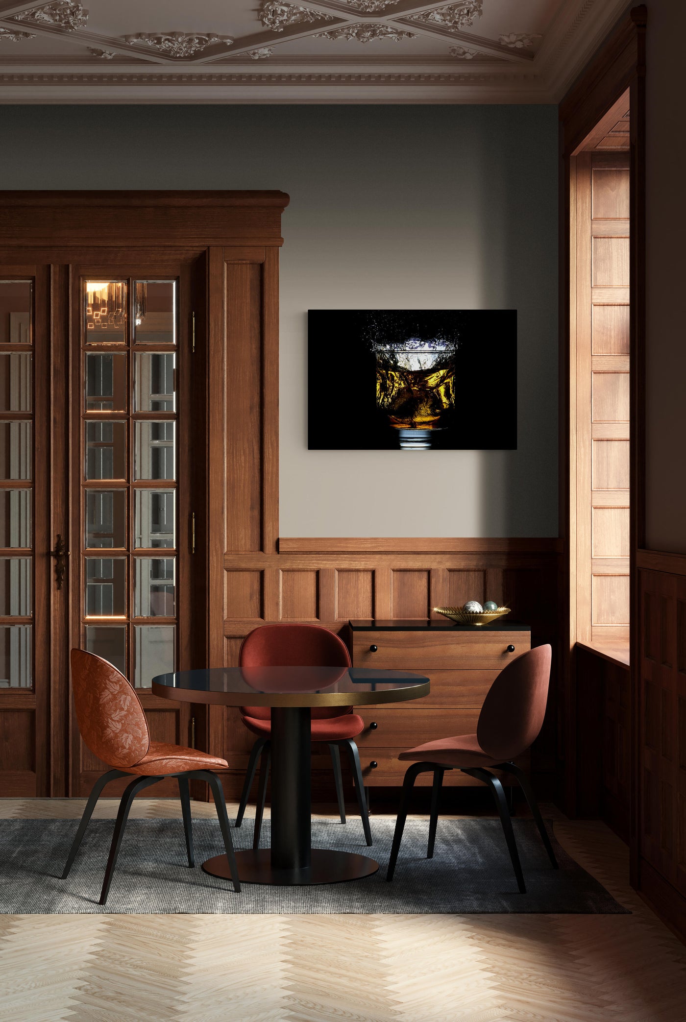 Póster Whiskey Glas Splash de 25 Artstreet