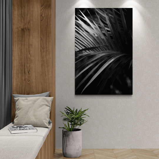 Palmblad Zwart Wit