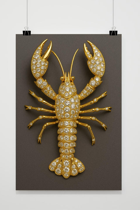 Lobster Gold Diamond Poster