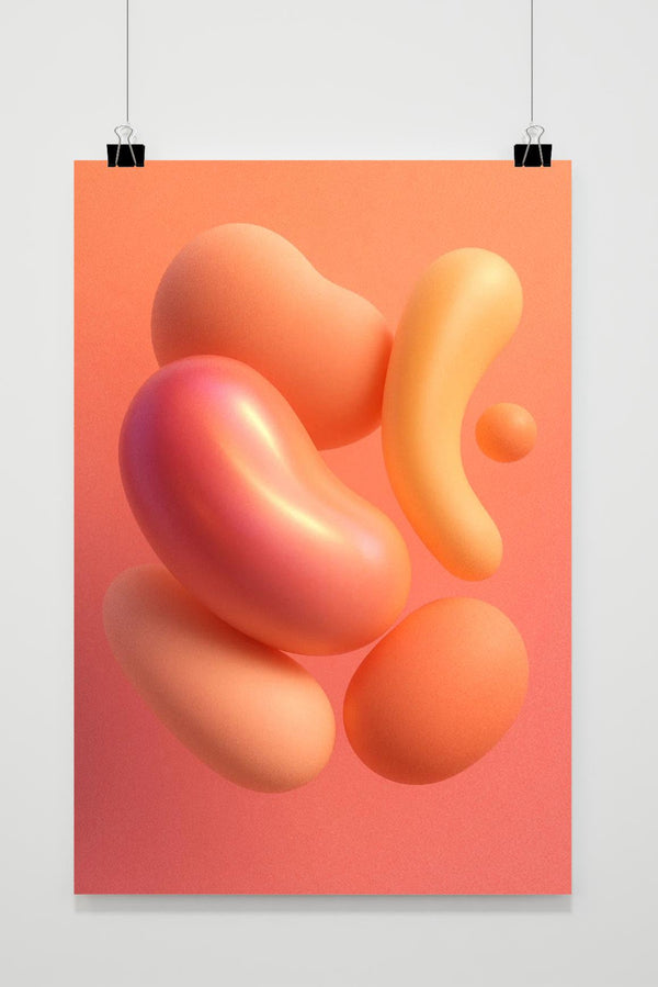 3D Shapes Digital poster