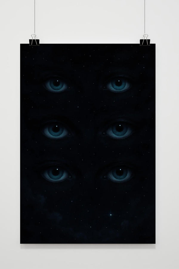 Affiche Eyes Stars Night Sky Fantasy