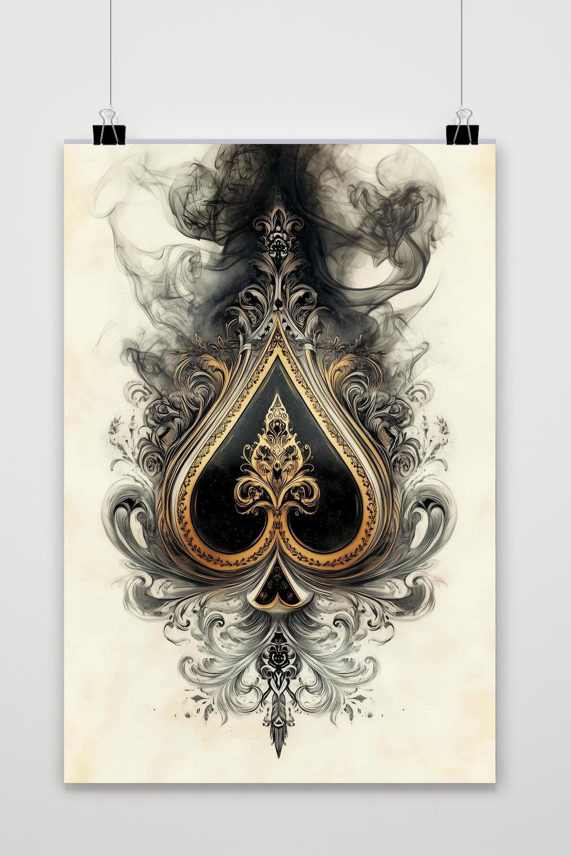Affiche Ace Spade Smoke de 25 Artstreet