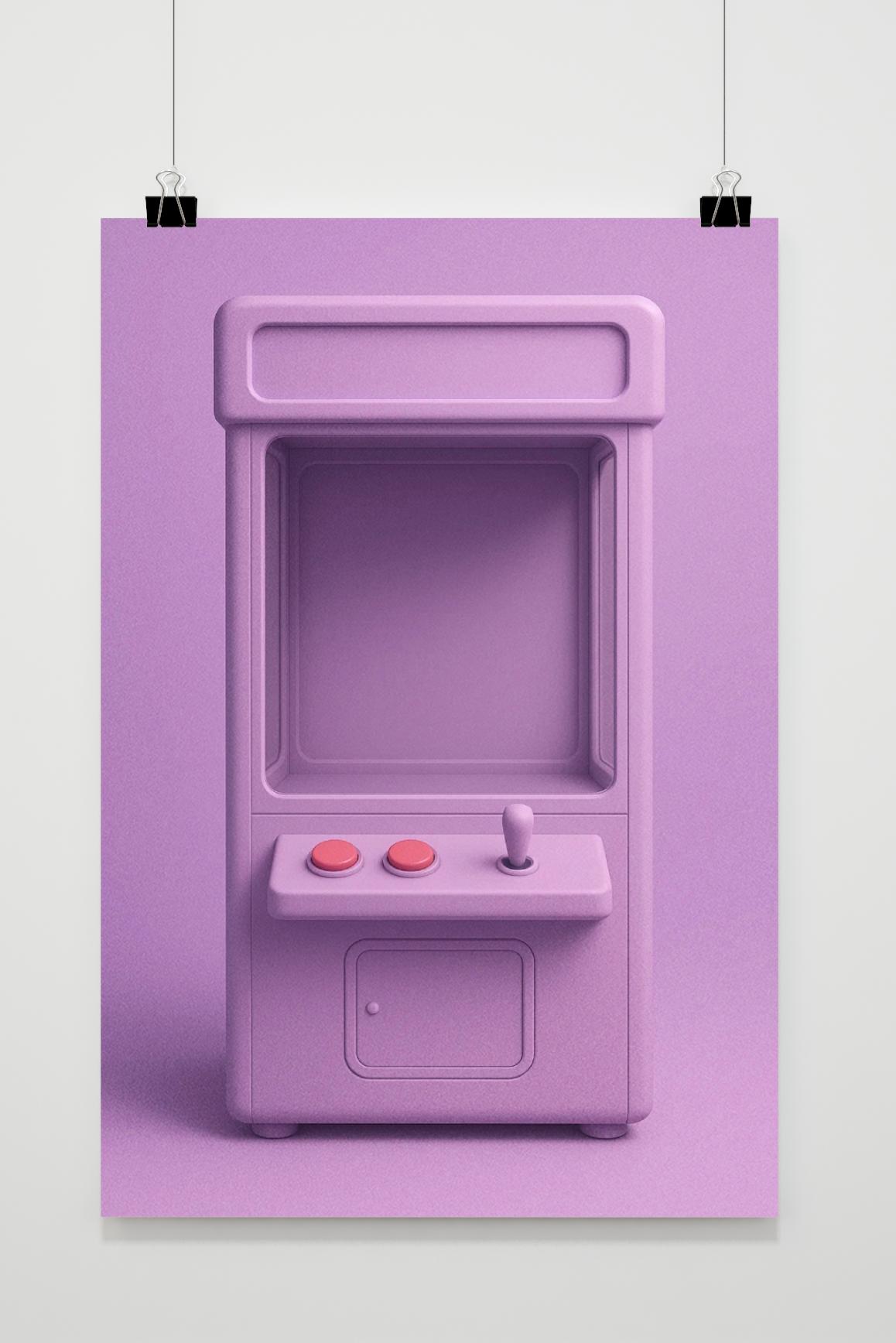 Game Arcade Minimalist im Interieur