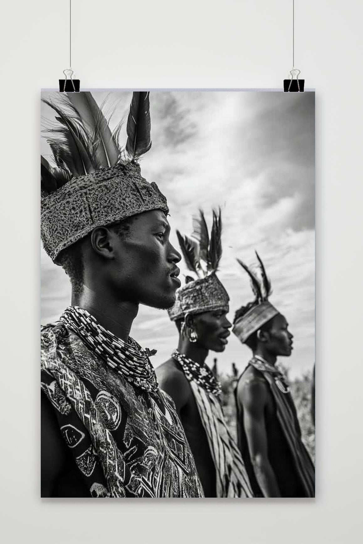 Póster African Tribe Zwart-Wit de 25 Artstreet