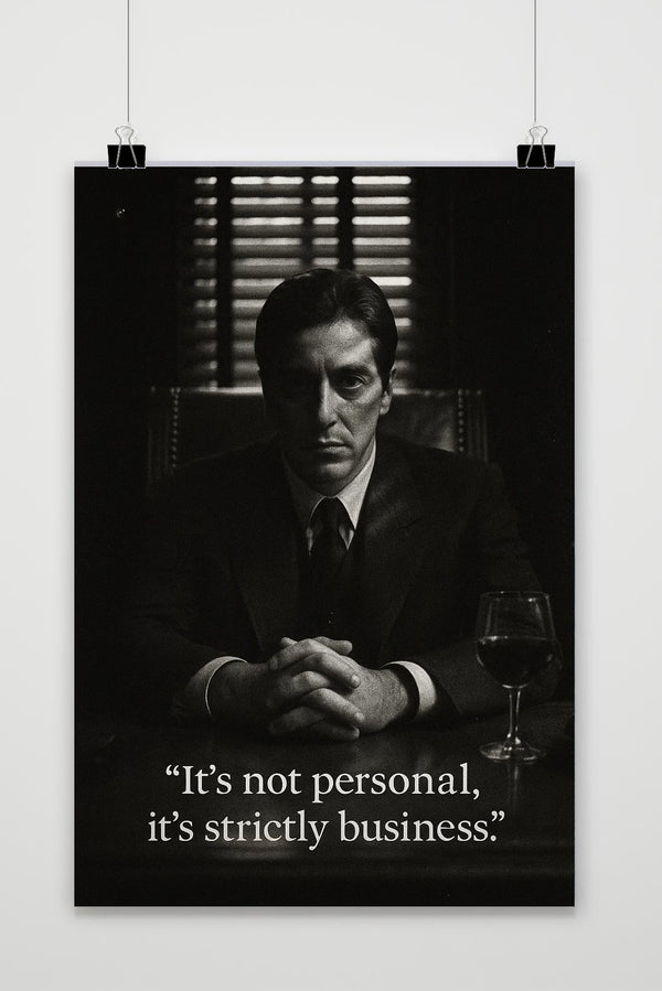 Al Pacino It's not Personal Zwart-Wit The Godfather Poster
