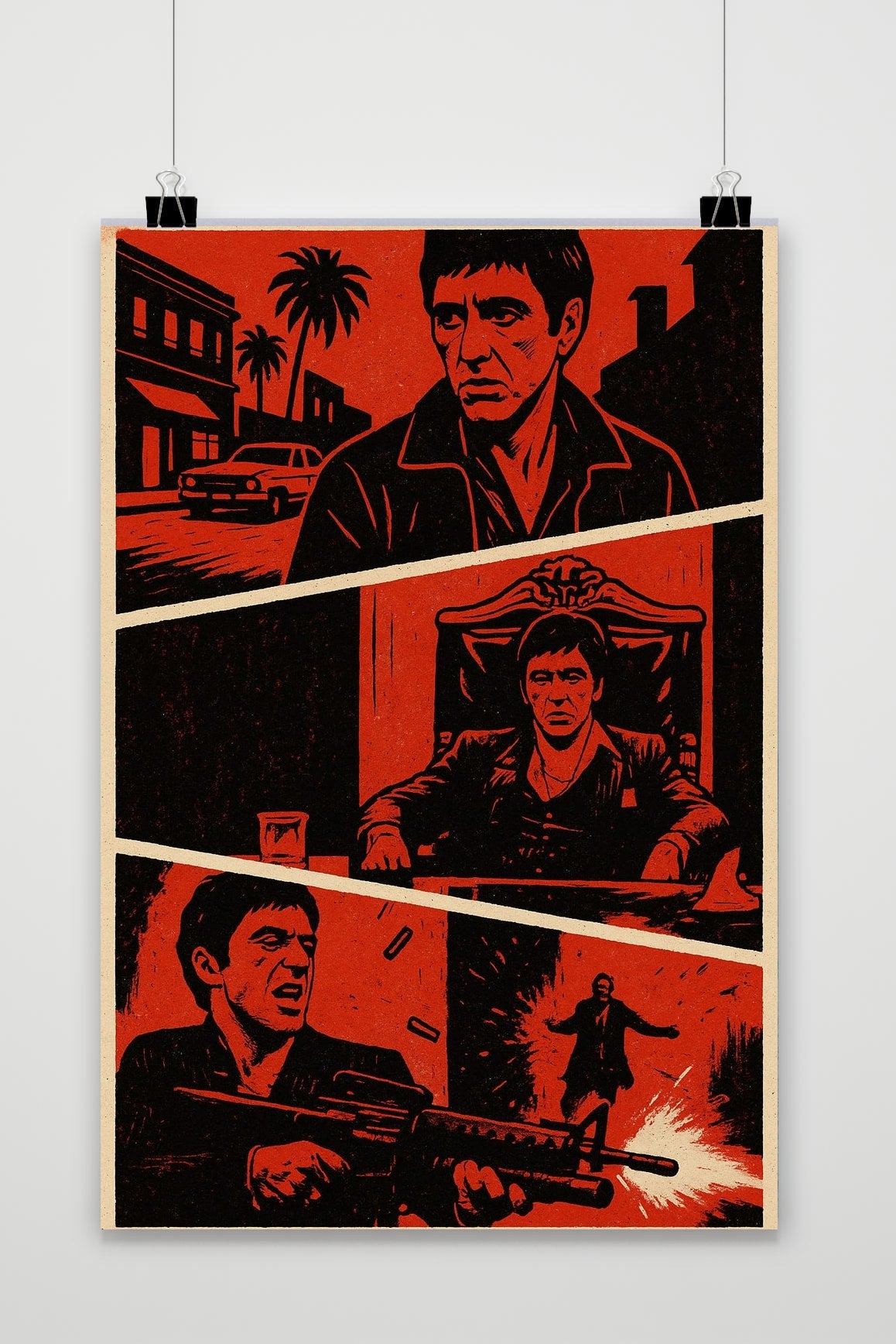 Póster Al Pacino Scarface Tony Montana Collage de 25 Artstreet