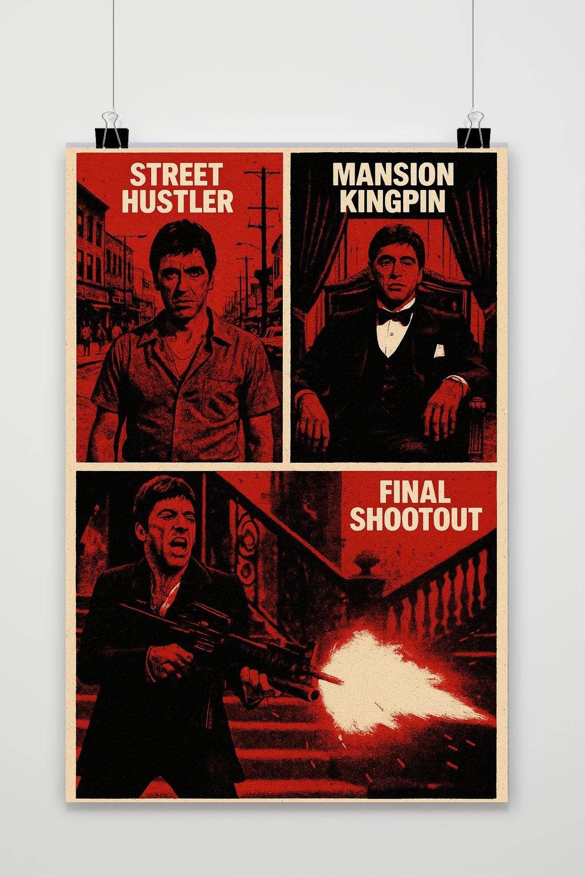 Póster Al Pacino Scarface Tony Montana Collage de 25 Artstreet