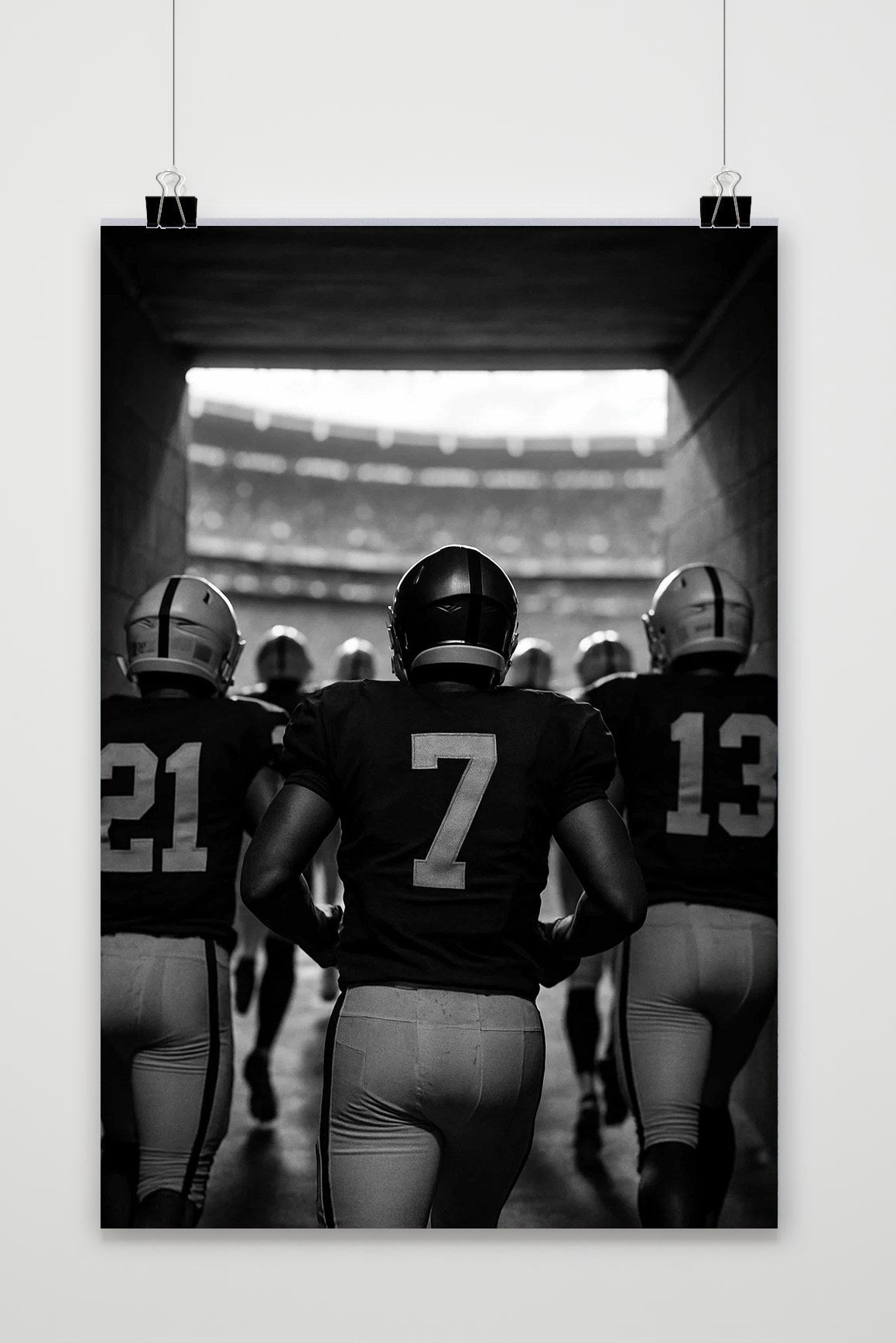 American Football B&W poster van 25 Artstreet