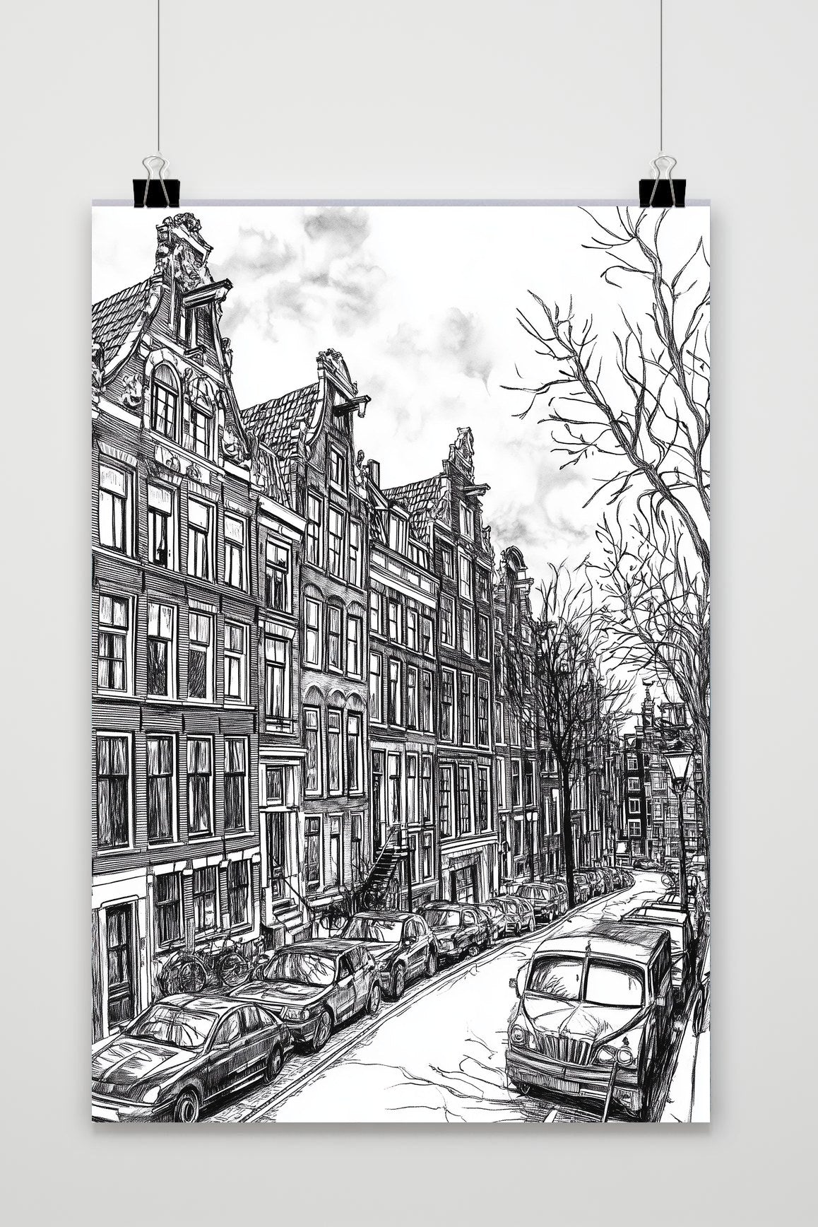 Amsterdam B&W poster van 25 Artstreet