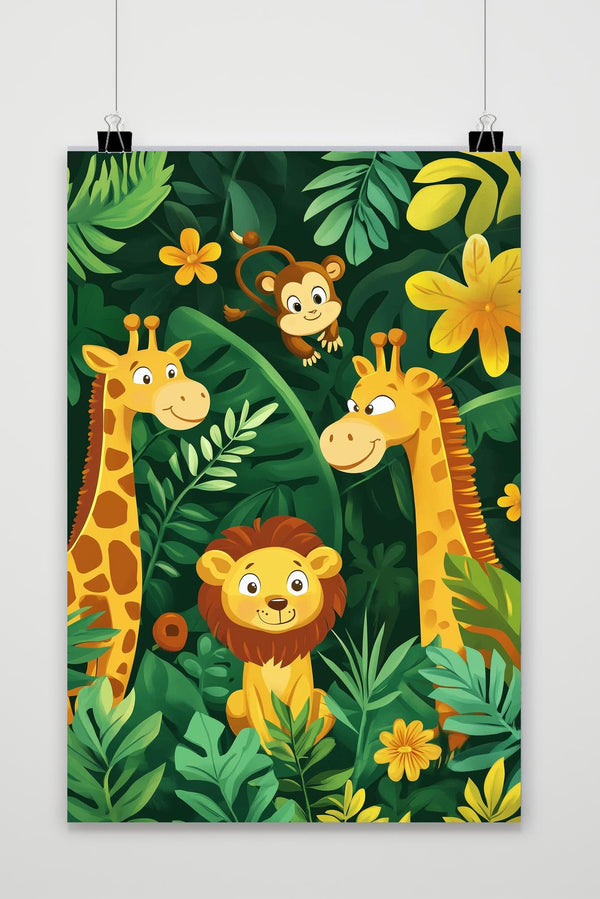 Animals Jungle Cartoon poster