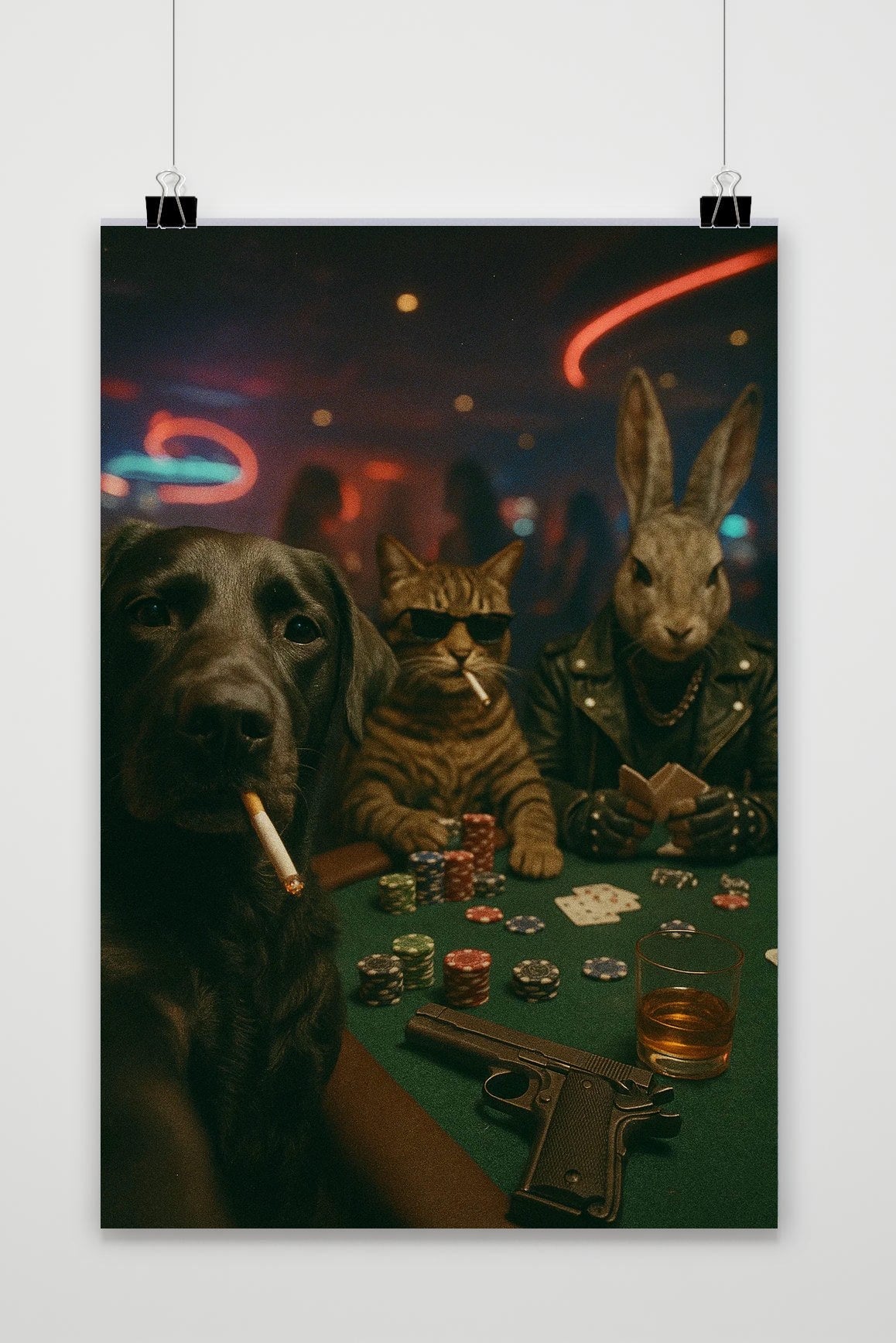 Affiche Animals Poker de 25 Artstreet