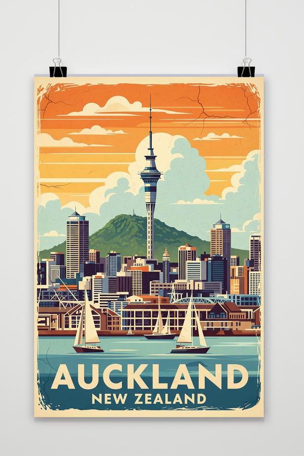 Póster Auckland New Zealand