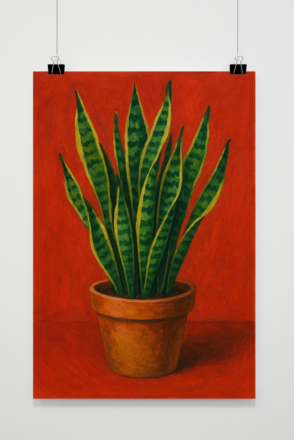Snake Plant Aquarel Poster