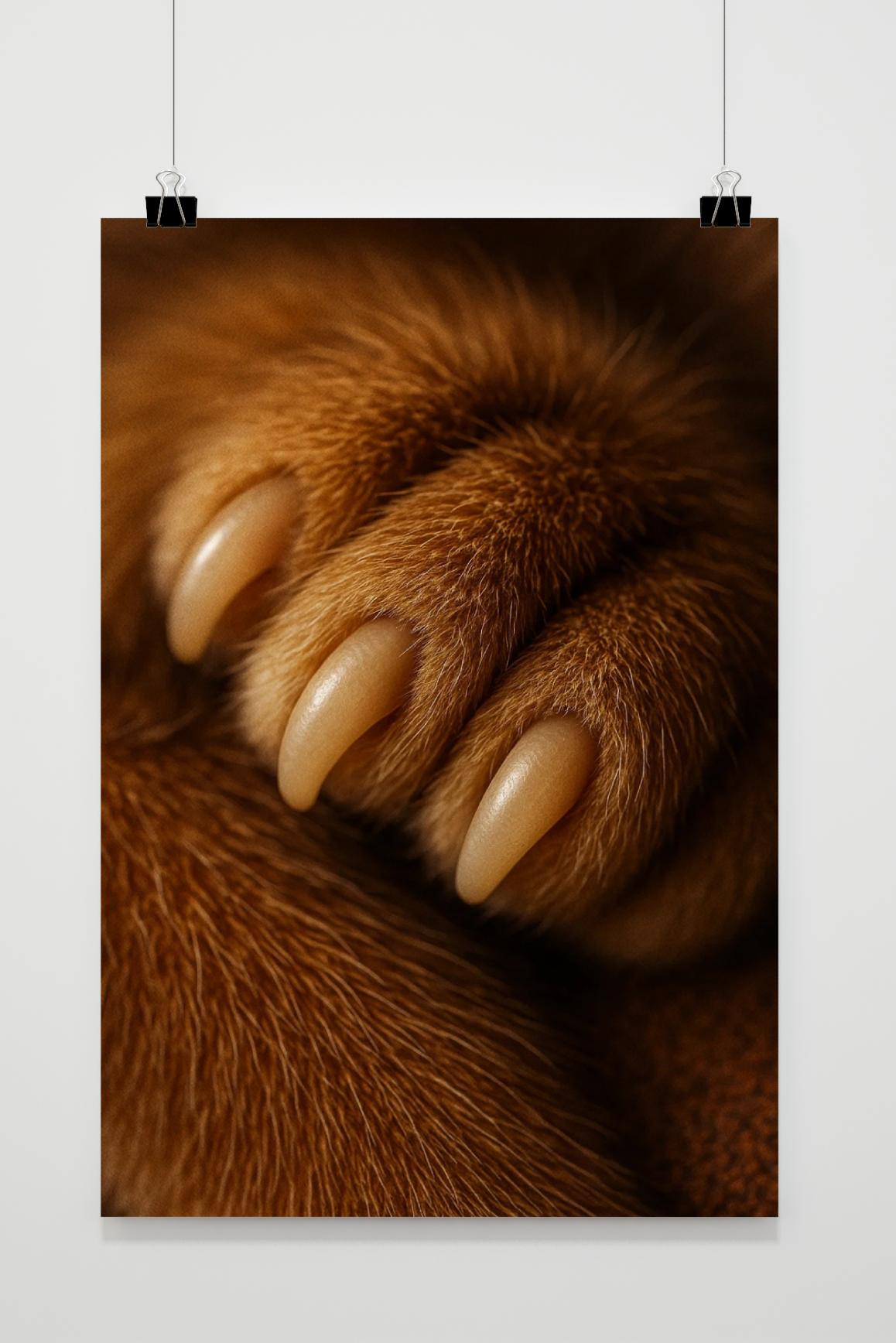 Paw Claws Close-up Fur im Interieur