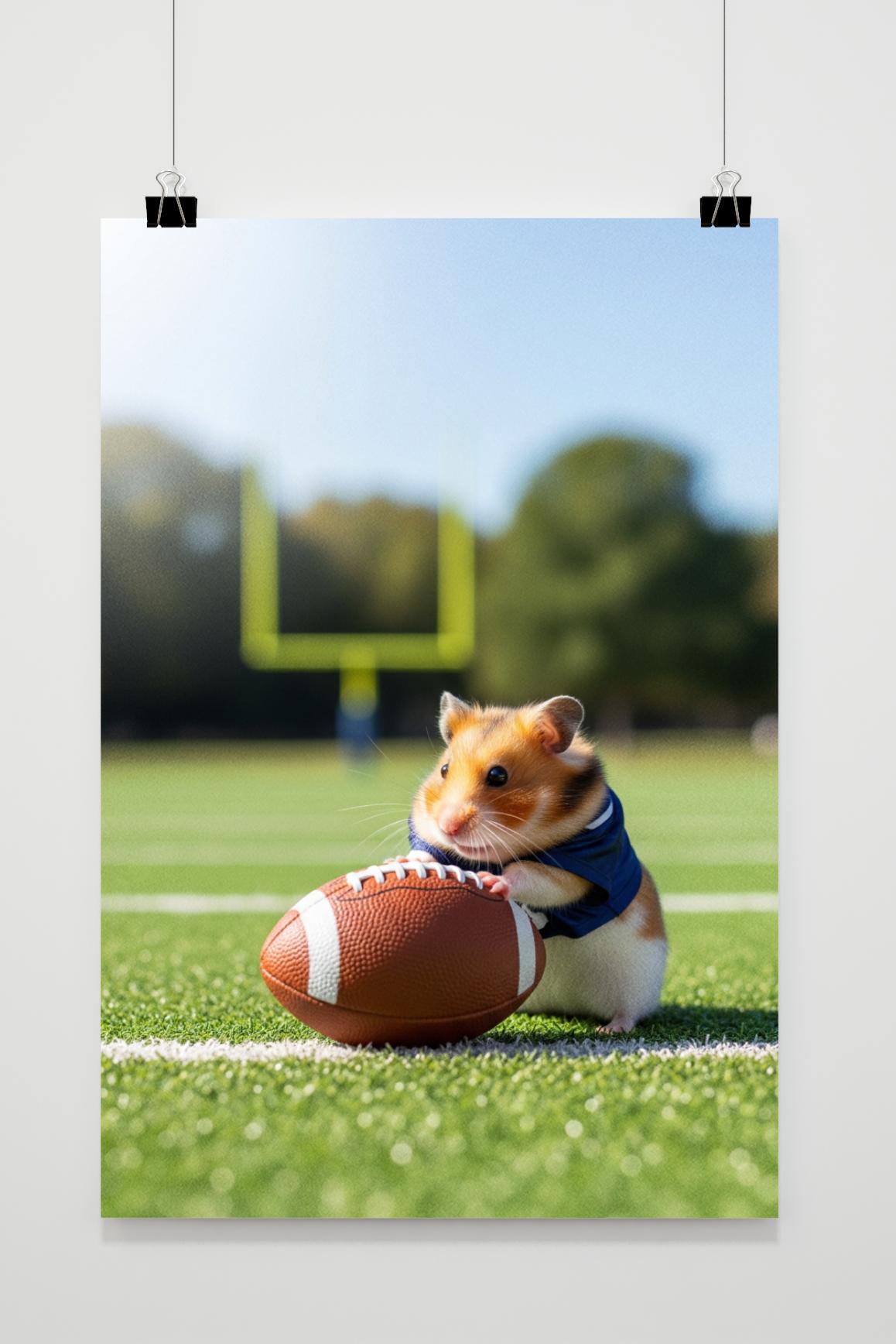 Mouse Hamster American Football Field Poster von 25 Artstreet