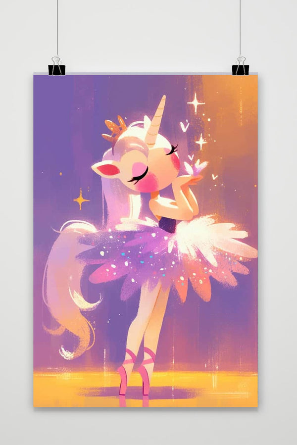 Ballerina Unicorn Poster