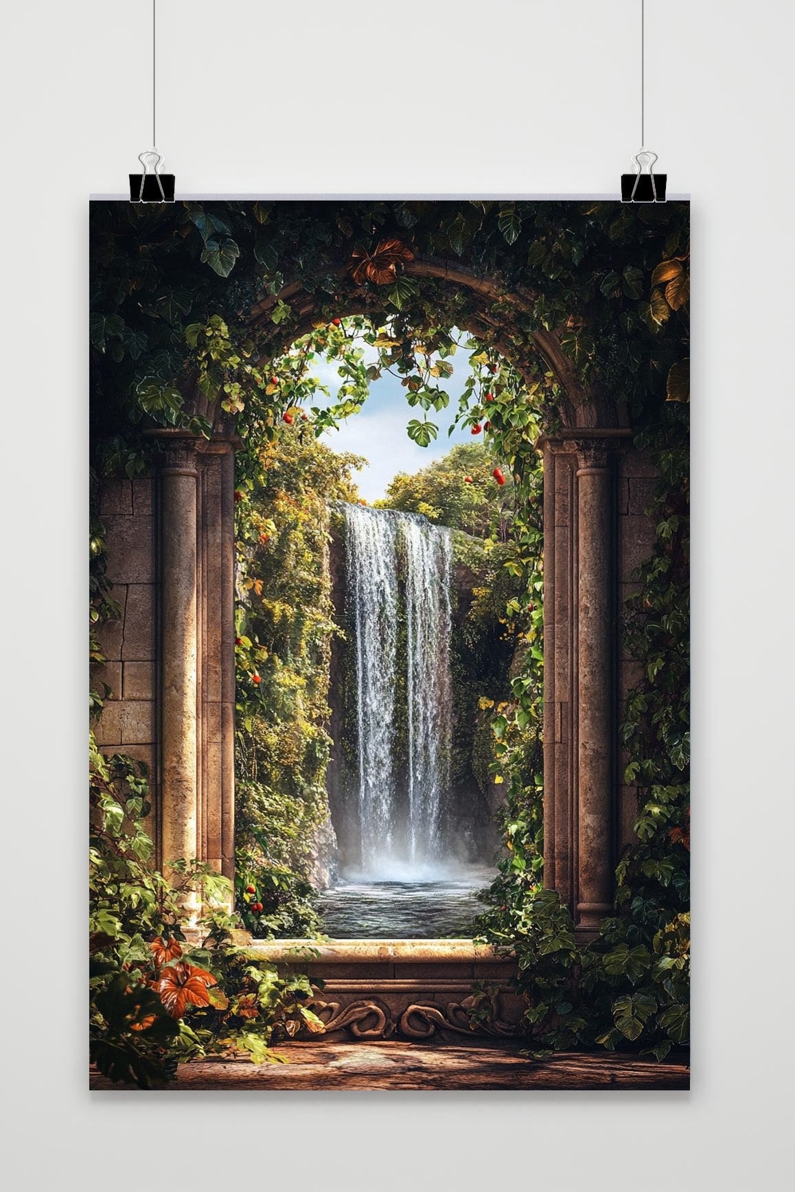 Affiche Baroque Waterfall de 25 Artstreet
