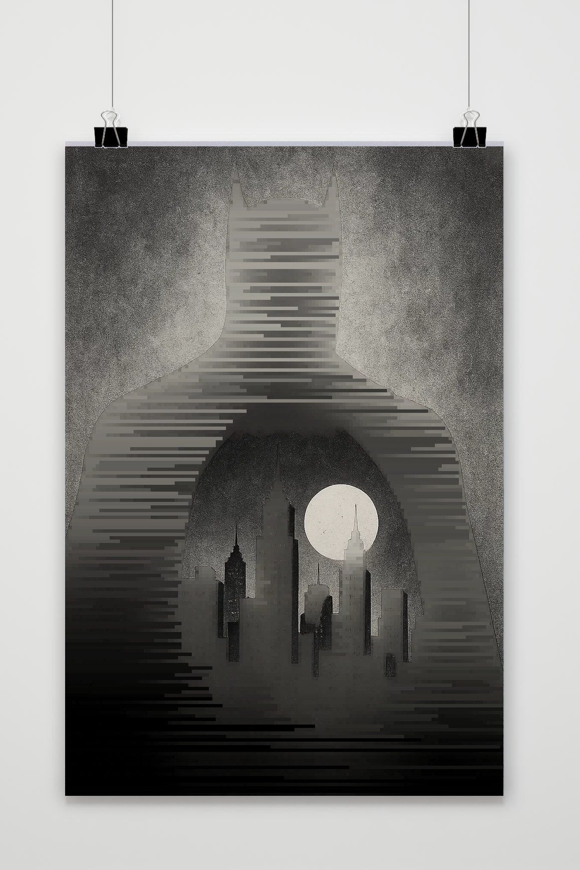 Batman City B&W poster van 25 Artstreet