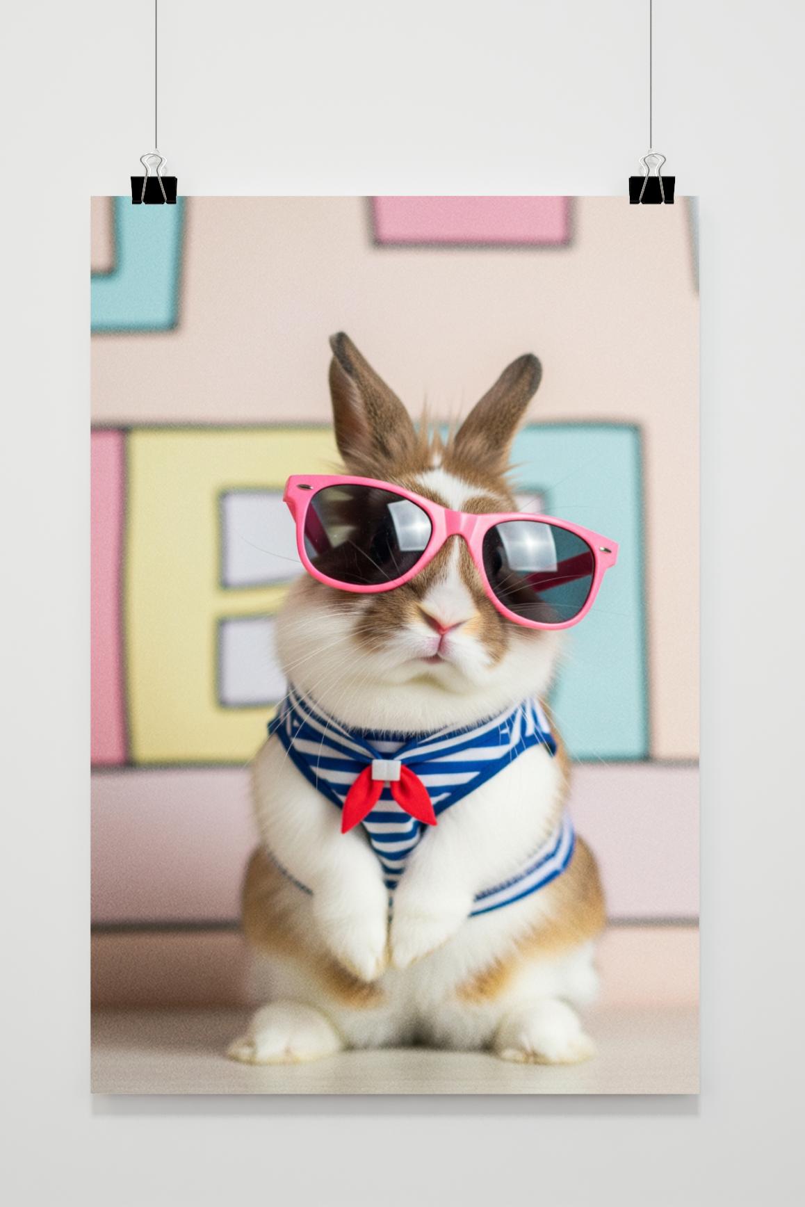 Rabbit Fashion Sunglasses poster by 25 Artstreet
