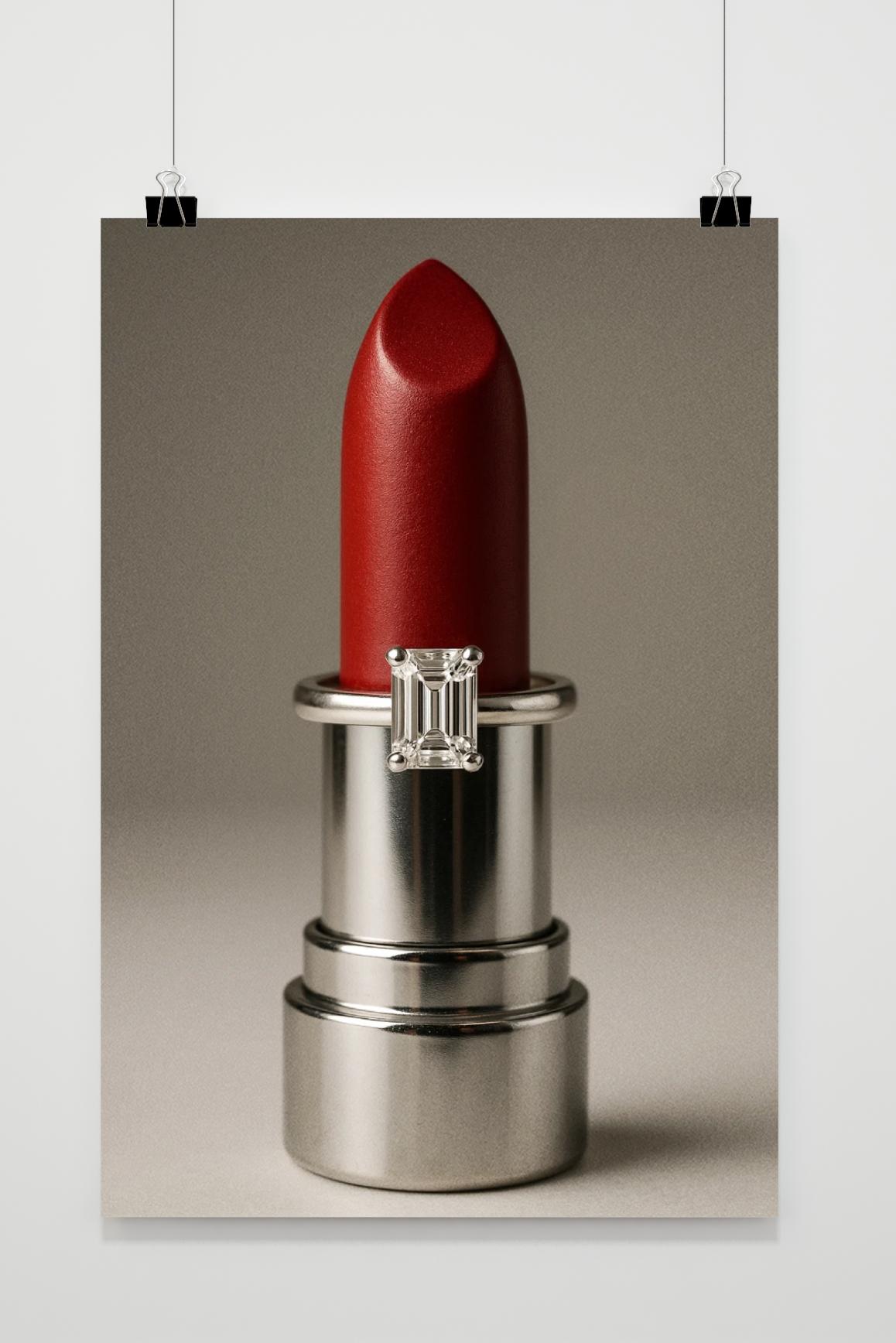 Lipstick Diamond Ring Poster von 25 Artstreet