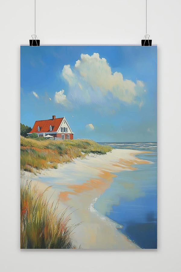 Affiche Beach House Aquarel