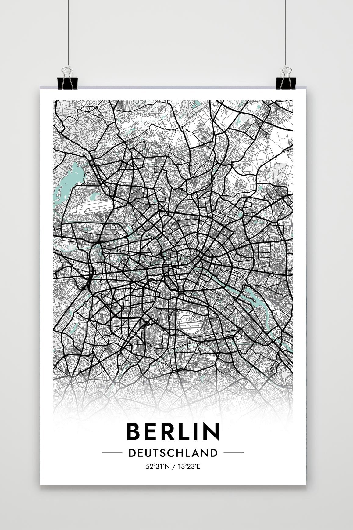 Berlin Deutschland Blue poster van 25 Artstreet