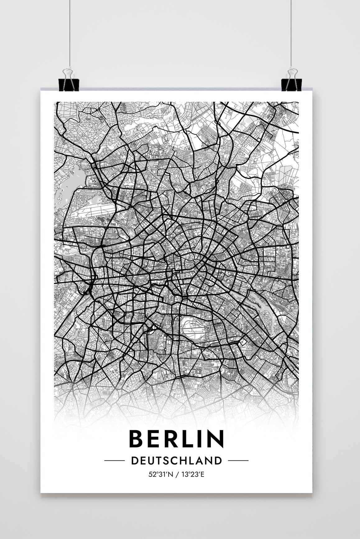 Berlin Deutschland White poster van 25 Artstreet