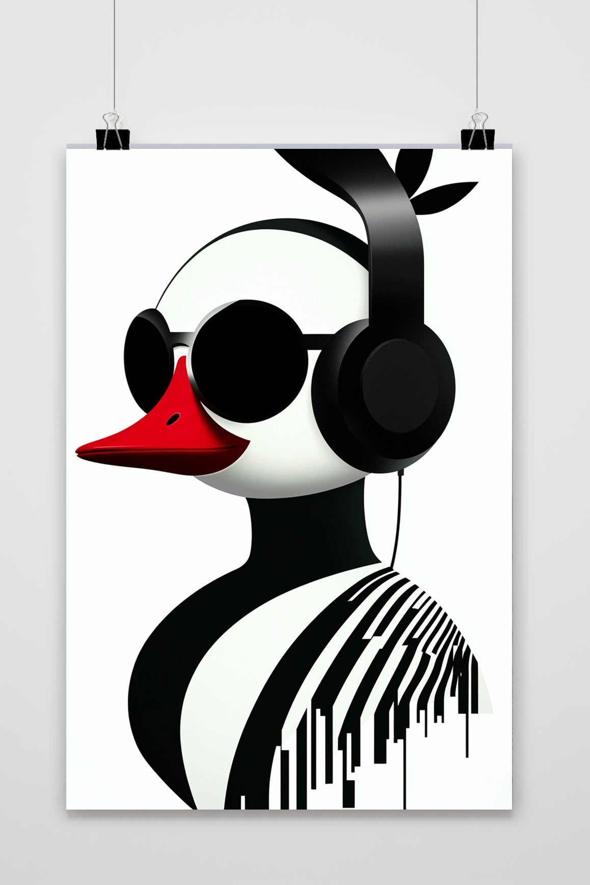 Affiche Bird Headphone Minimalist de 25 Artstreet